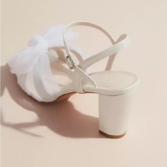 ✨DB Studio pleated chiffon bow mid-heel sandals✨ - Picture 3 of 5